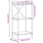 Bücherregal Grau Sonoma 40 x 30 x 85 cm Holzwerkstoff
