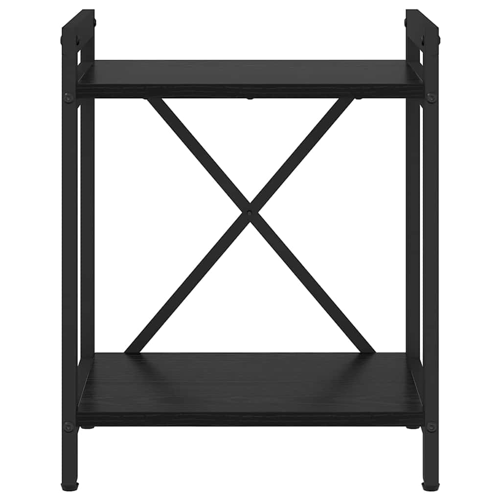 Bücherregal Schwarz Eichen-Optik 40 x 30 x 50 cm Holzwerkstoff