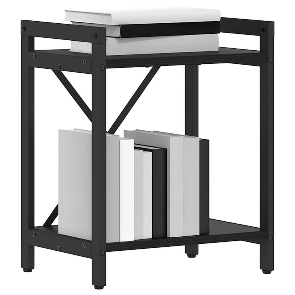 Bücherregal Schwarz Eichen-Optik 40 x 30 x 50 cm Holzwerkstoff