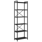 Bücherregal Schwarz Eichen-Optik 60 x 30 x 189,5 cm