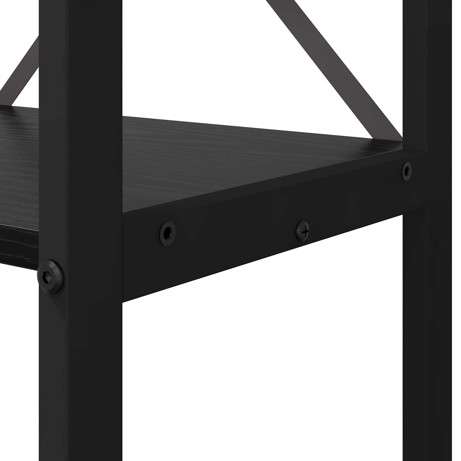 Bücherregal Schwarz Eichen-Optik 60 x 30 x 155 cm Holzwerkstoff