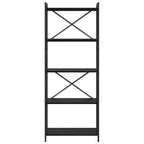 Bücherregal Schwarz Eichen-Optik 60 x 30 x 155 cm Holzwerkstoff