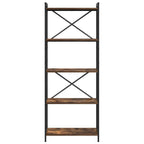 Bücherregal Geräucherte Eiche 60 x 30 x 155 cm Holzwerkstoff