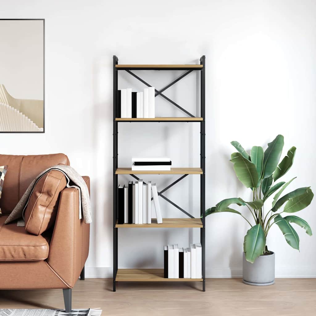 Bücherregal Artisan-Eiche 60 x 30 x 155 cm Holzwerkstoff