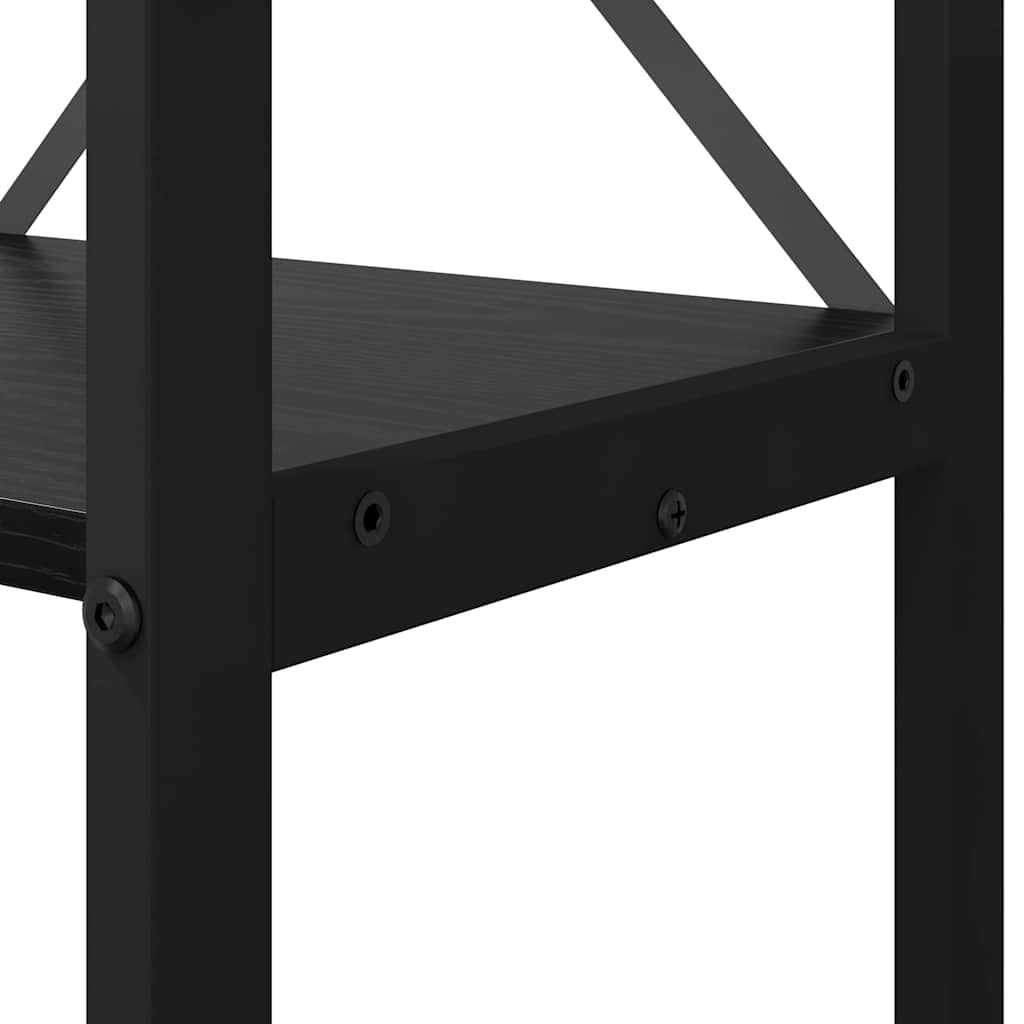 Bücherregal Schwarz Eichen-Optik 60 x 30 x 120 cm Holzwerkstoff