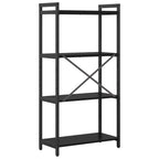 Bücherregal Schwarz Eichen-Optik 60 x 30 x 120 cm Holzwerkstoff