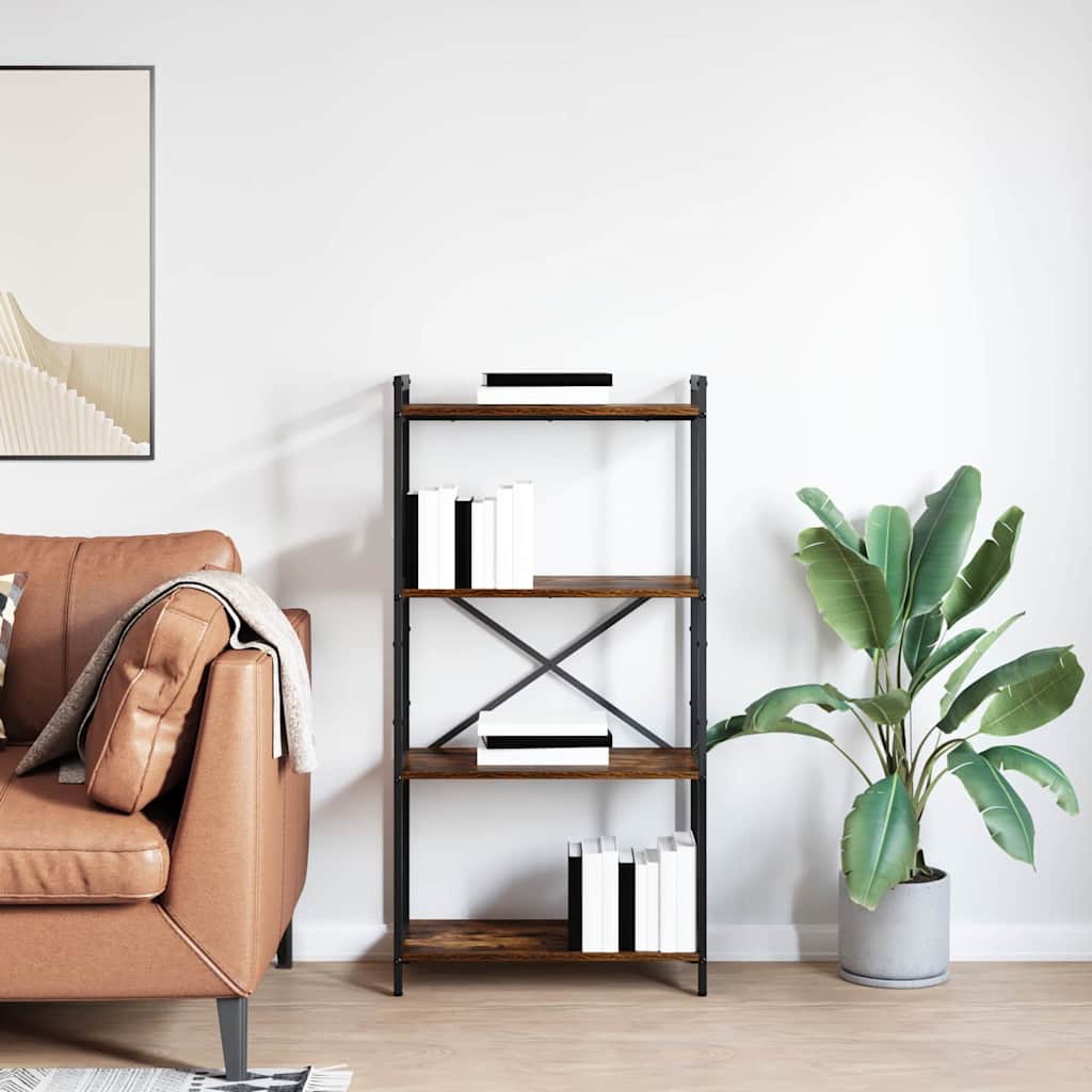 Bücherregal Geräucherte Eiche 60 x 30 x 120 cm Holzwerkstoff