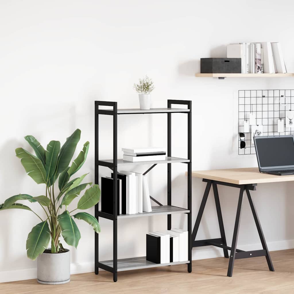 Bücherregal Grau Sonoma 60 x 30 x 120 cm Holzwerkstoff