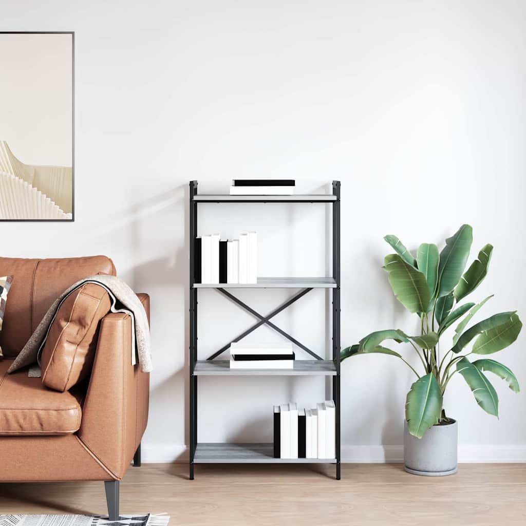 Bücherregal Grau Sonoma 60 x 30 x 120 cm Holzwerkstoff