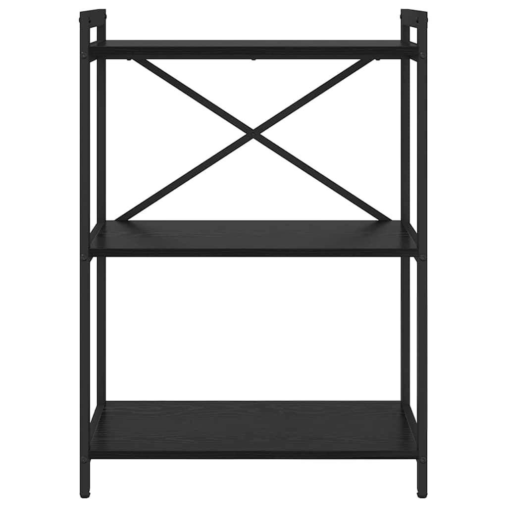 Bücherregal Schwarz Eichen-Optik 60 x 30 x 85 cm Holzwerkstoff