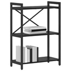 Bücherregal Schwarz Eichen-Optik 60 x 30 x 85 cm Holzwerkstoff