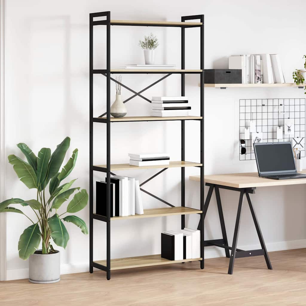 Bücherregal Sonoma-Eiche 80 x 30 x 189,5 cm Holzwerkstoff