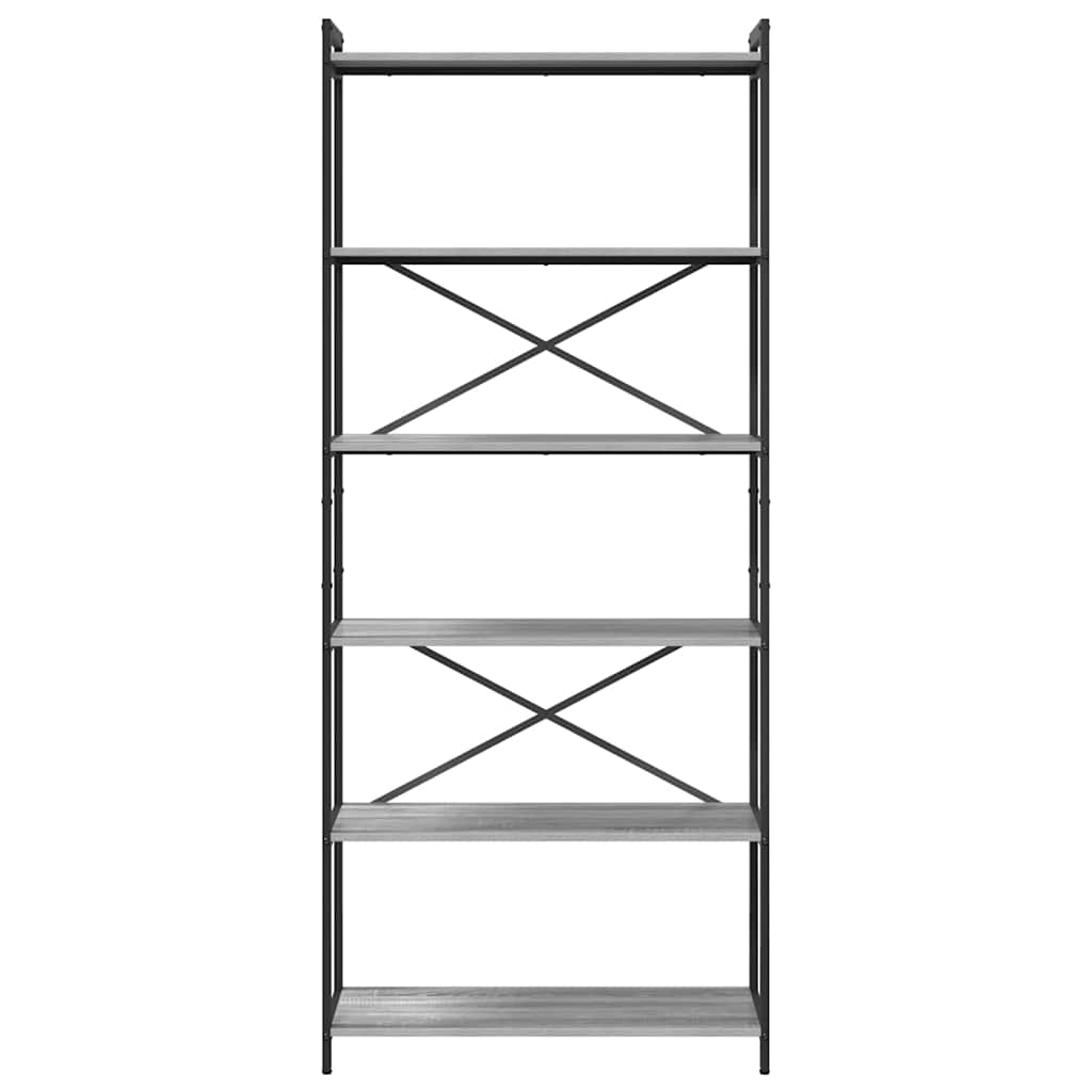 Bücherregal Grau Sonoma 80 x 30 x 189,5 cm Holzwerkstoff