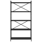 Bücherregal Schwarz Eichen-Optik 80 x 30 x 155 cm Holzwerkstoff