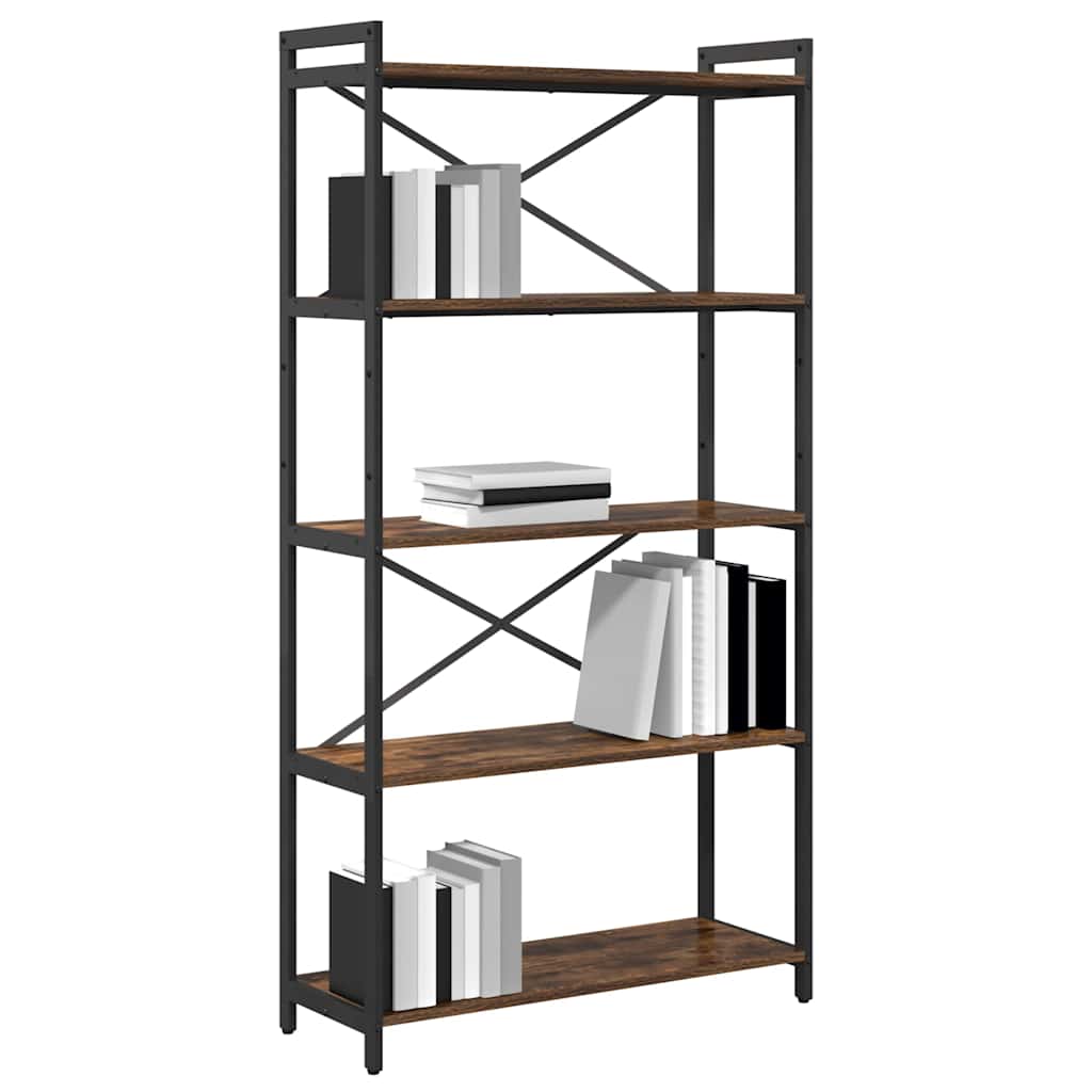 Bücherregal Geräucherte Eiche 80 x 30 x 155 cm Holzwerkstoff