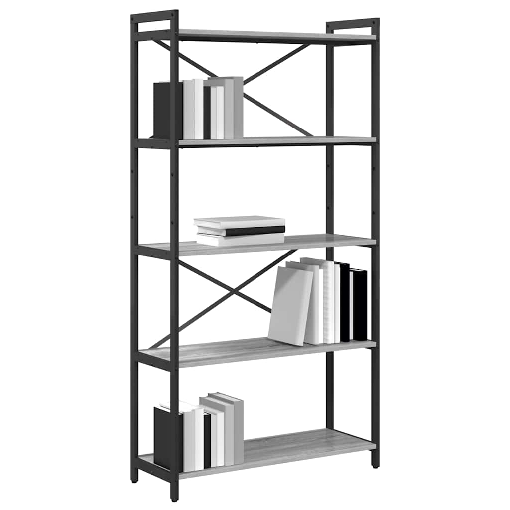 Bücherregal Grau Sonoma 80 x 30 x 155 cm Holzwerkstoff