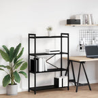 Bücherregal Schwarz Eichen-Optik 80 x 30 x 120 cm Holzwerkstoff