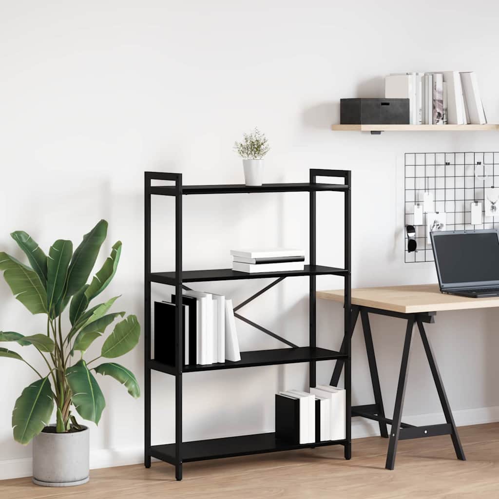 Bücherregal Schwarz Eichen-Optik 80 x 30 x 120 cm Holzwerkstoff