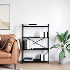 Bücherregal Schwarz Eichen-Optik 80 x 30 x 120 cm Holzwerkstoff