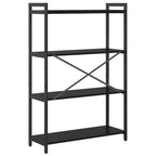 Bücherregal Schwarz Eichen-Optik 80 x 30 x 120 cm Holzwerkstoff