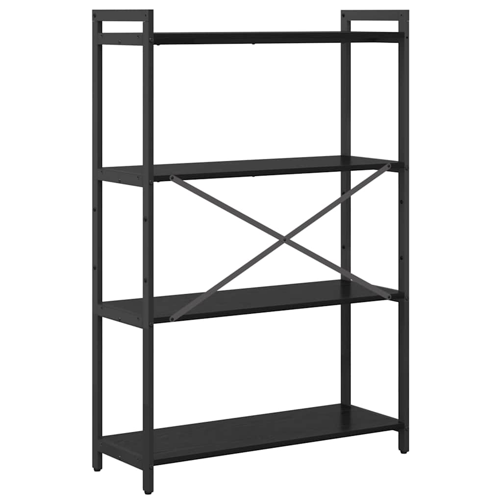 Bücherregal Schwarz Eichen-Optik 80 x 30 x 120 cm Holzwerkstoff