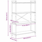 Bücherregal Artisan-Eiche 80 x 30 x 120 cm Holzwerkstoff