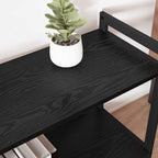 Bücherregal Schwarz Eichen-Optik 80 x 30 x 50 cm Holzwerkstoff