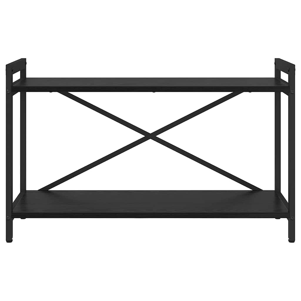 Bücherregal Schwarz Eichen-Optik 80 x 30 x 50 cm Holzwerkstoff