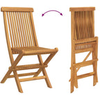 Garten Essgruppe 5 pcs Braun Massivholz Teak