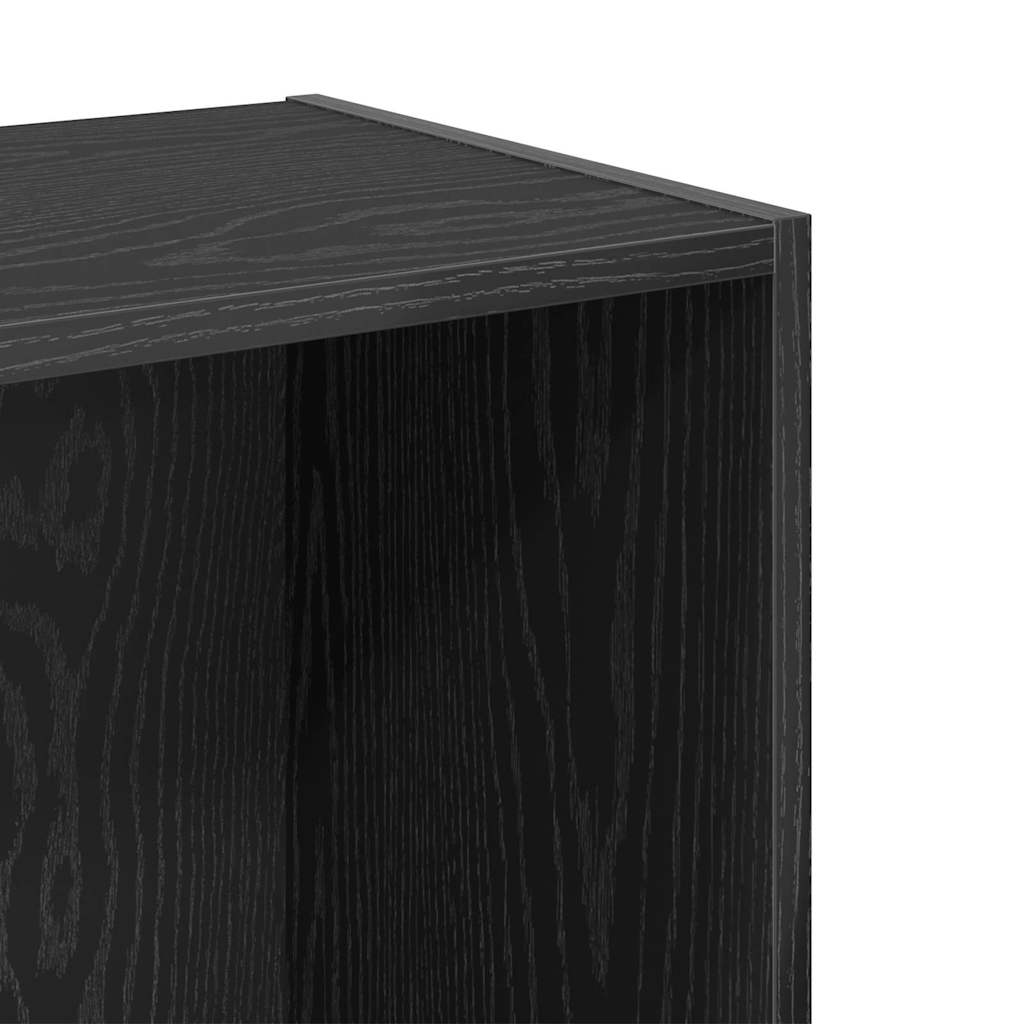 Bücherregal Schwarz Eichen-Optik 40 x 30 x 77 cm Holzwerkstoff