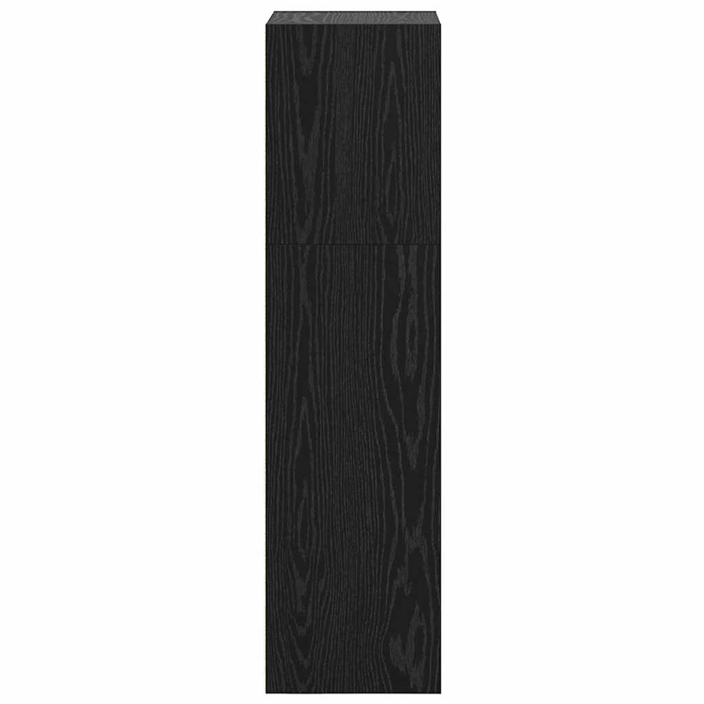 Bücherregal Schwarz Eichen-Optik 40 x 30 x 114 cm Holzwerkstoff