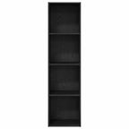 Bücherregal Schwarz Eichen-Optik 40 x 30 x 152 cm Holzwerkstoff