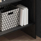 Bücherregal Schwarz Eichen-Optik 60 x 35 x 180 cm Holzwerkstoff