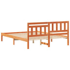 Bettrahmen Wachsbraun 160 x 200 cm Massives Kiefernholz