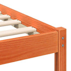 Bettrahmen Wachsbraun 100 x 200 cm Massives Kiefernholz