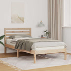 Bettrahmen mit Kopfteil Braun 80 x 200 cm Massives Kiefernholz