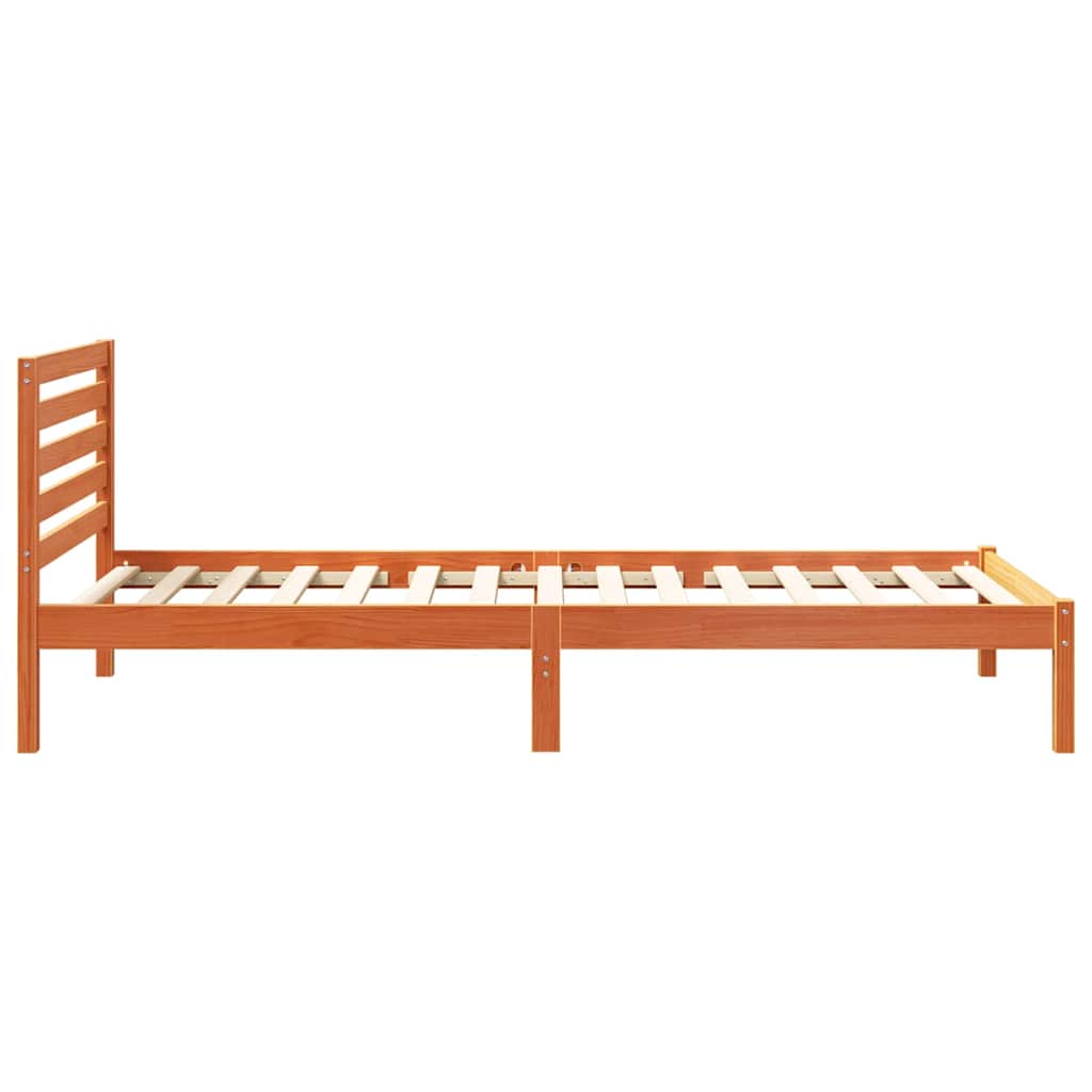 Bettrahmen Wachsbraun 100 x 220 cm Massives Kiefernholz
