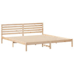 Bettrahmen mit Kopfteil Braun 200 x 220 cm Massives Kiefernholz