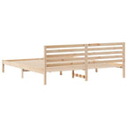 Bettrahmen mit Kopfteil Braun 200 x 220 cm Massives Kiefernholz