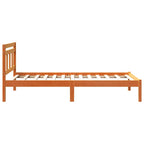 Bettrahmen Braun 75 x 190 cm Massives Kiefernholz