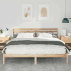 Bettrahmen Braun 200 x 200 cm Massives Kiefernholz