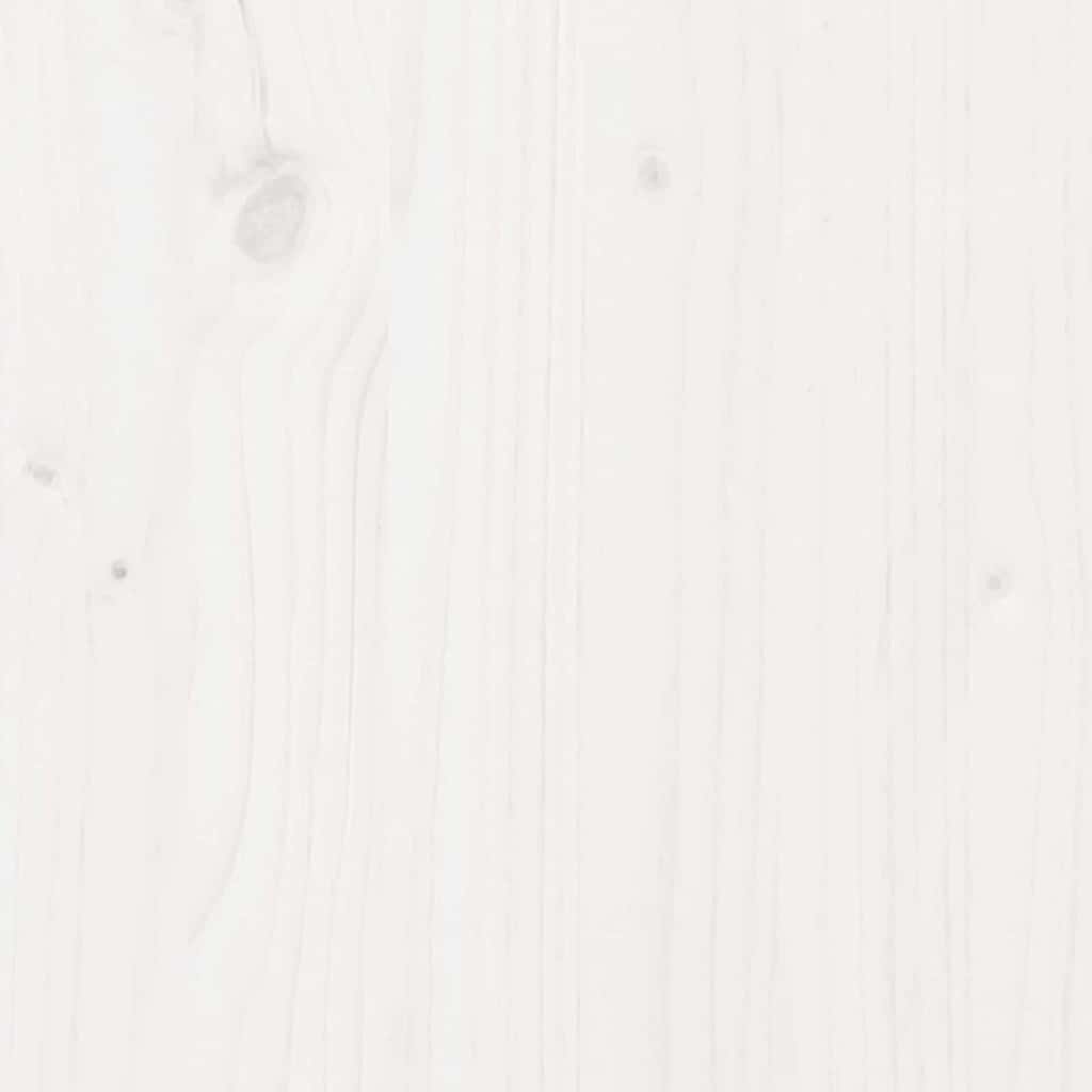 Bettrahmen Weiß 200 x 200 cm Massives Kiefernholz