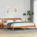 Bettrahmen Braun 200 x 200 cm Massives Kiefernholz