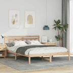 Bettrahmen Braun 150 x 200 cm Massives Kiefernholz