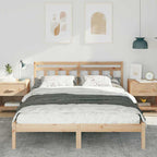 Bettrahmen Braun 150 x 200 cm Massives Kiefernholz