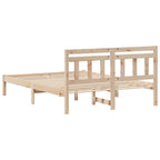 Bettrahmen Braun 140 x 190 cm Massives Kiefernholz