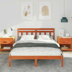 Bettrahmen Braun 140 x 190 cm Massives Kiefernholz