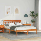 Bettrahmen Braun 135 x 190 cm Massives Kiefernholz