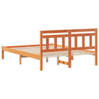 Bettrahmen Braun 135 x 190 cm Massives Kiefernholz