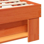 Bettrahmen Wachsbraun 120 x 200 cm Massives Kiefernholz